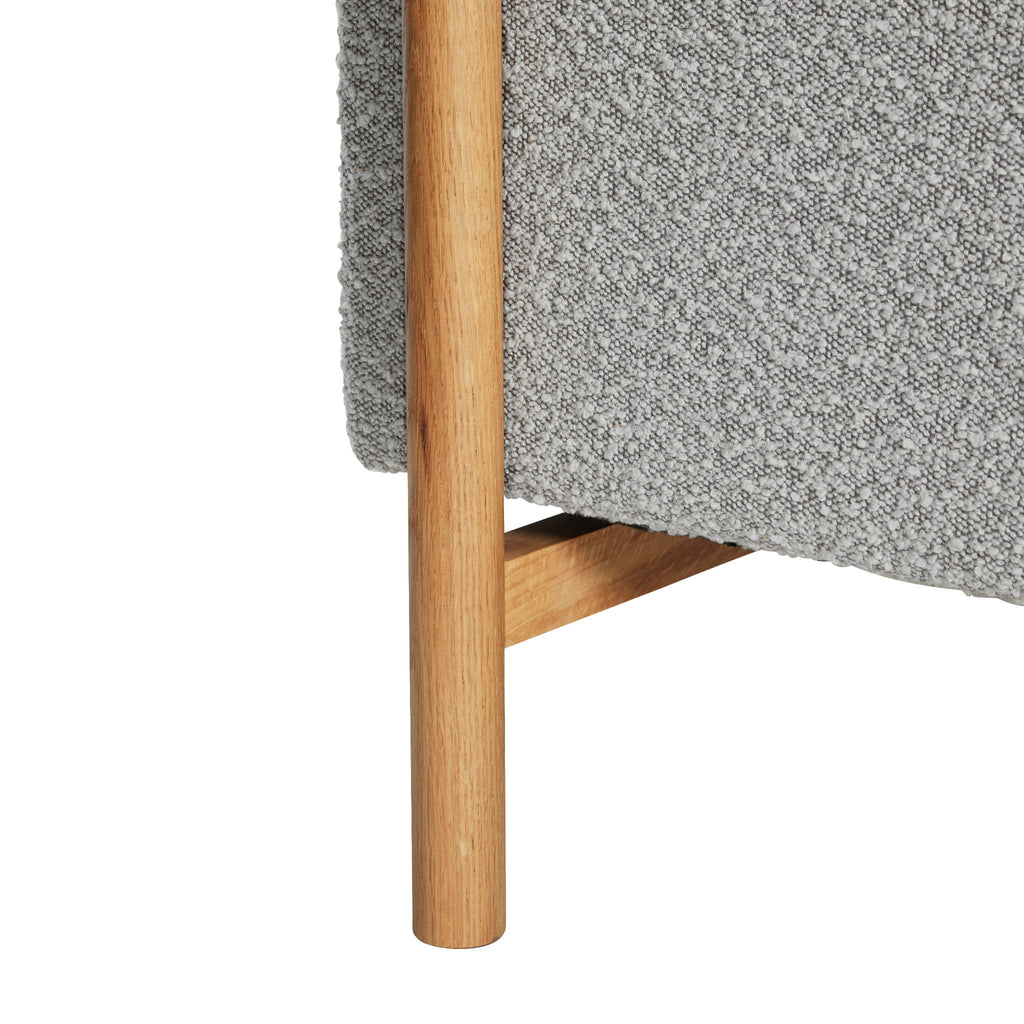 Moment sofa 3 - osobowa duża szara 257x89xh80cm Hübsch