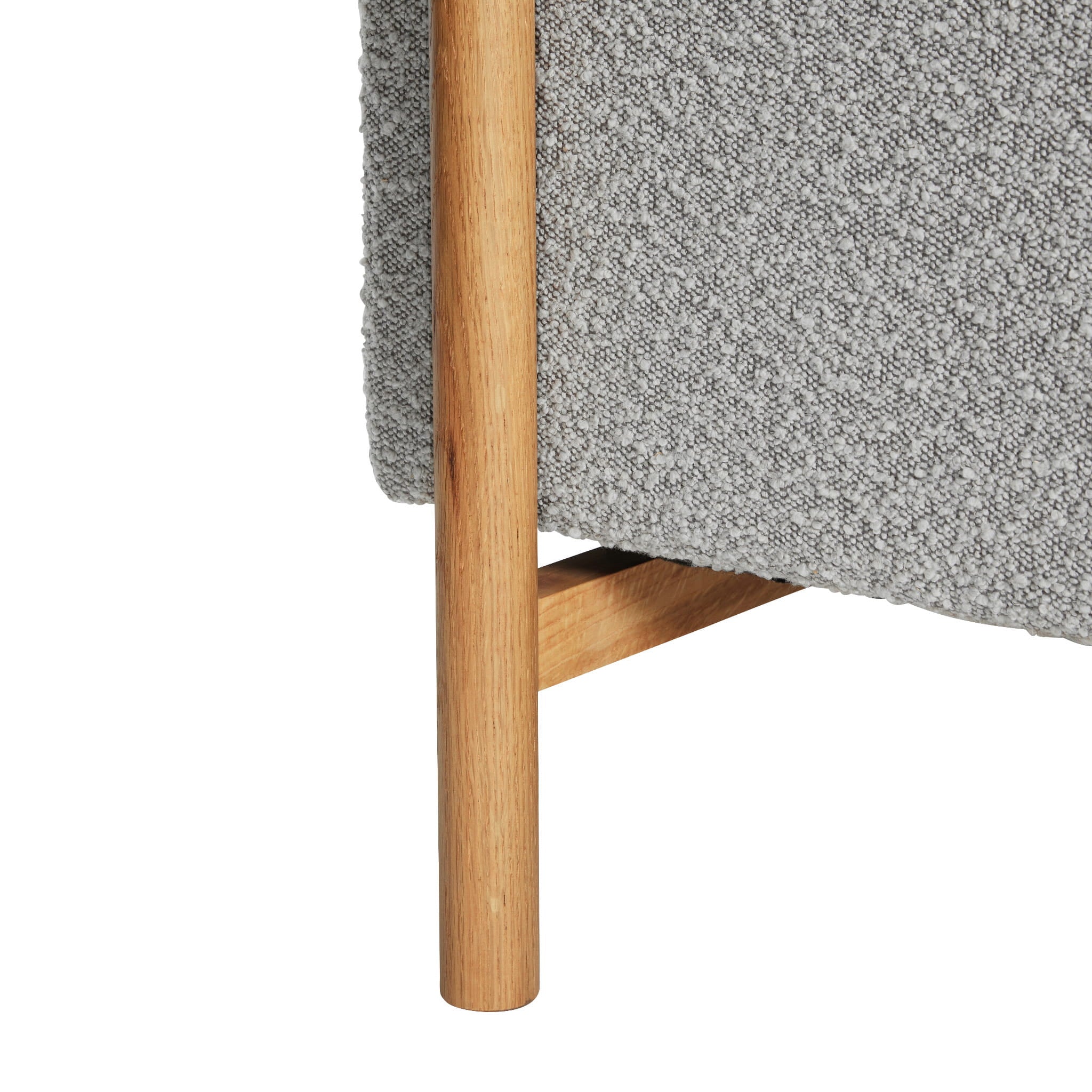 Moment sofa 3 - osobowa duża szara 257x89xh80cm Hübsch