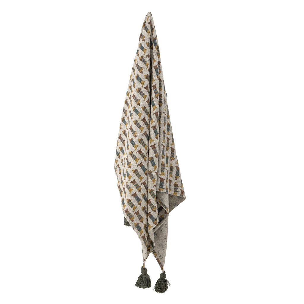 Narzuta dziecięca Charlie brązowy bawełna z recyklingu 160x130cm kocyk pled Bloomingville