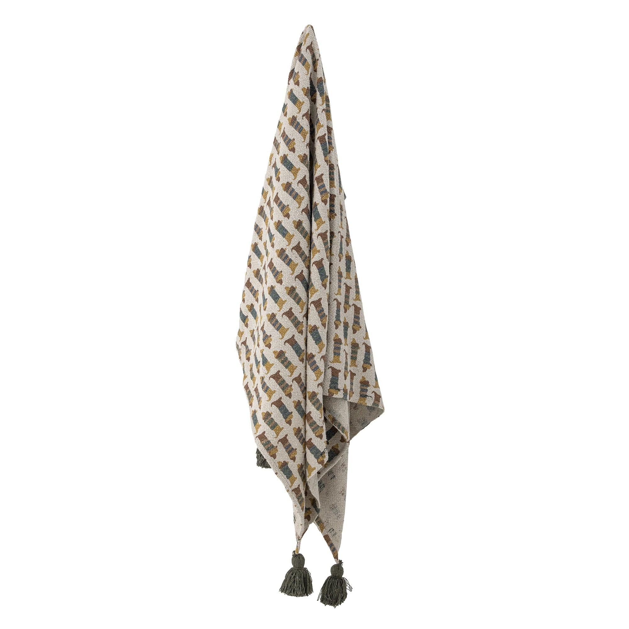 Narzuta dziecięca Charlie brązowy bawełna z recyklingu 160x130cm kocyk pled Bloomingville