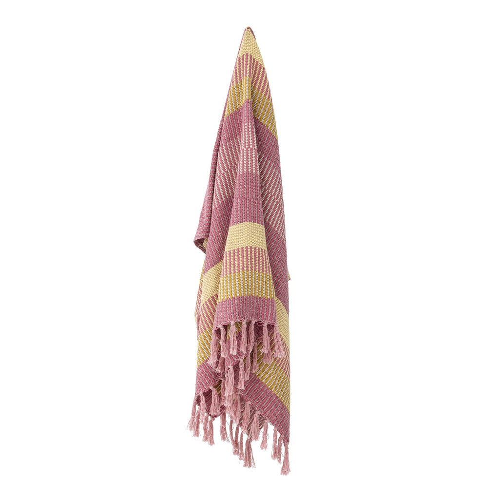 Narzuta ISNEL Bloomingville bawełna 130 cm x 160 cm różowy Bloomingville