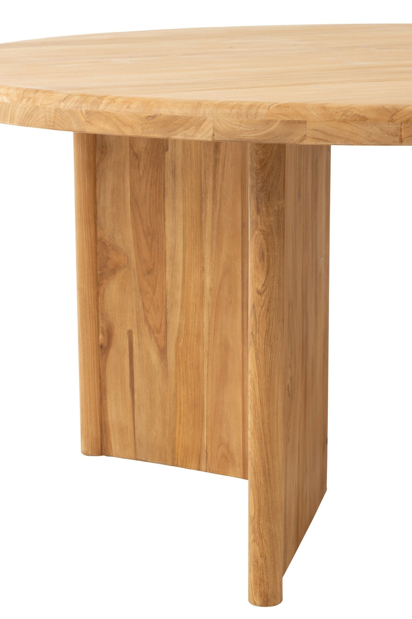 Okrągły stół do jadalni BRUNO z drewna tekowego 150 cm J - LINE