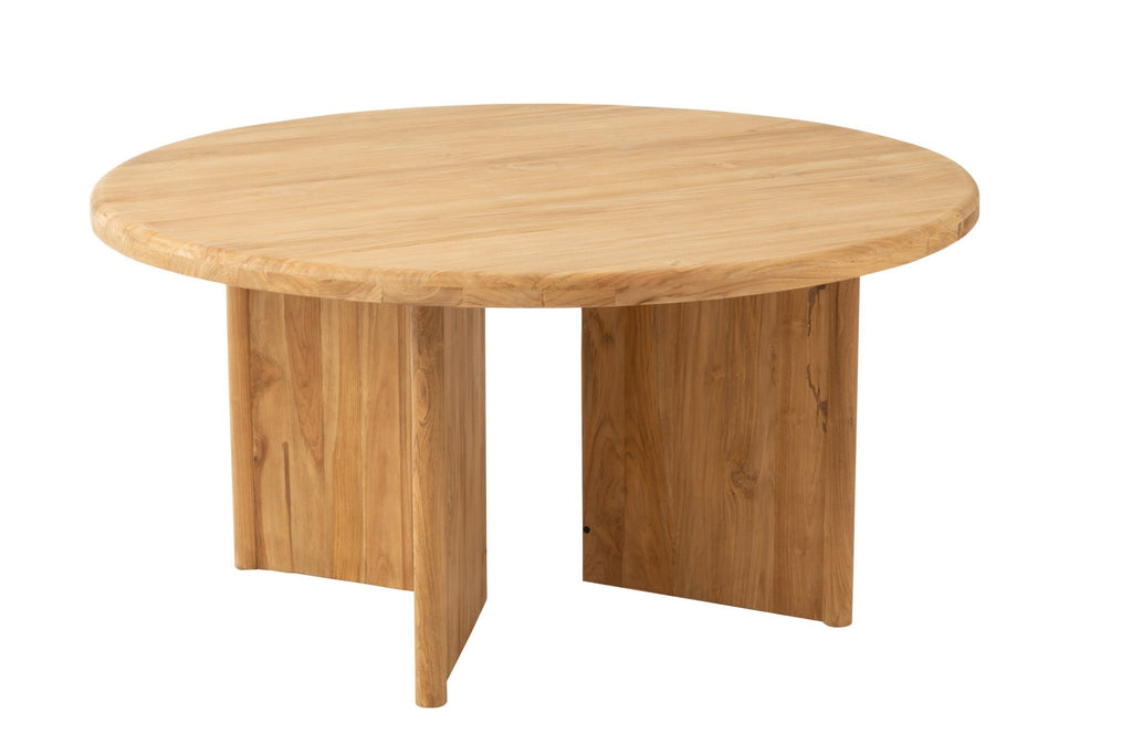Okrągły stół do jadalni BRUNO z drewna tekowego 150 cm J - LINE