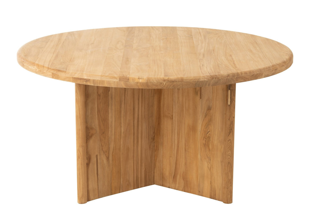 Okrągły stół do jadalni BRUNO z drewna tekowego 150 cm J - LINE