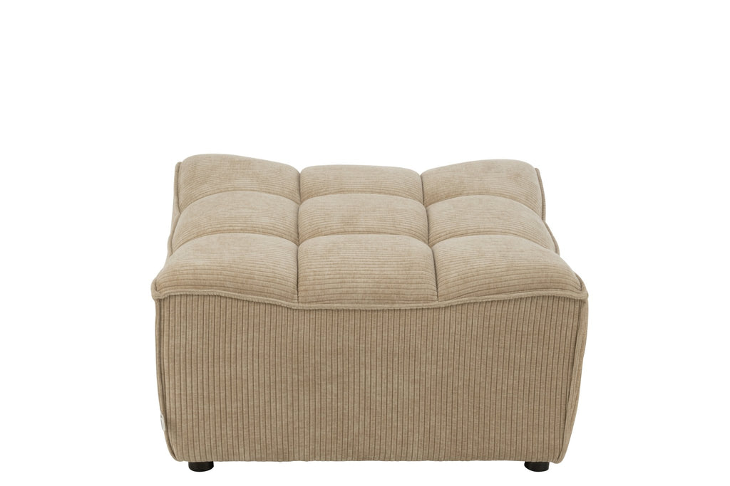 Otomana puf MONNO sofa modułowa ciemny beż sztruks 84x92x44 cm J - LINE