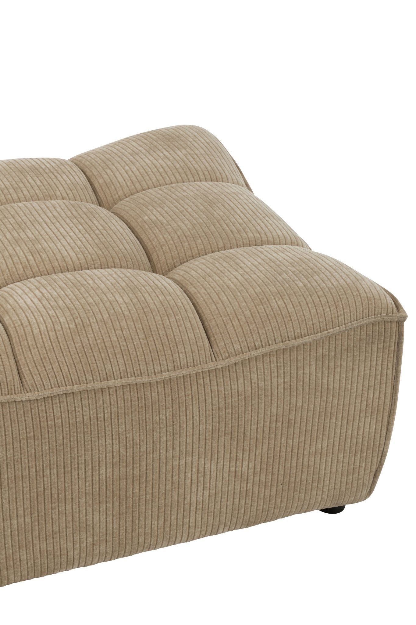 Otomana puf MONNO sofa modułowa ciemny beż sztruks 84x92x44 cm J - LINE