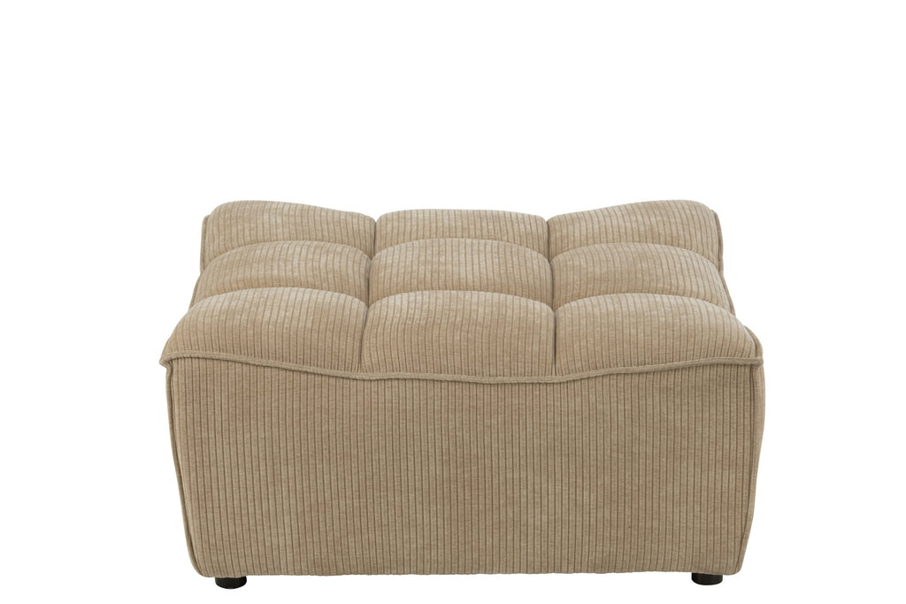 Otomana puf MONNO sofa modułowa ciemny beż sztruks 84x92x44 cm J - LINE