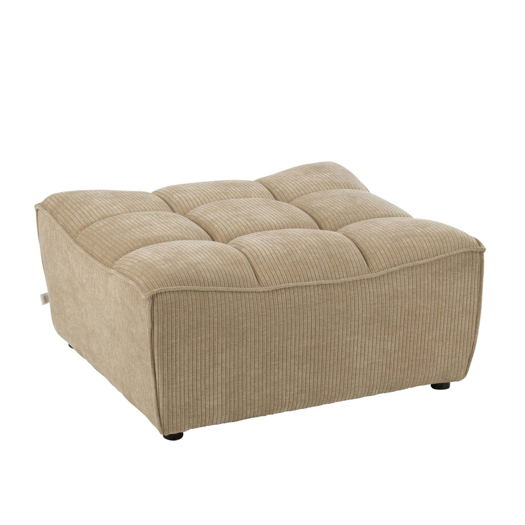 Otomana puf MONNO sofa modułowa ciemny beż sztruks 84x92x44 cm J - LINE
