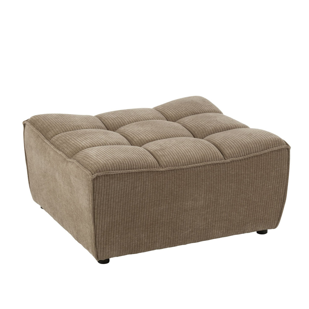 Otomana puf MONNO sofa modułowa taupe sztruks 84x92x44 cm J - LINE