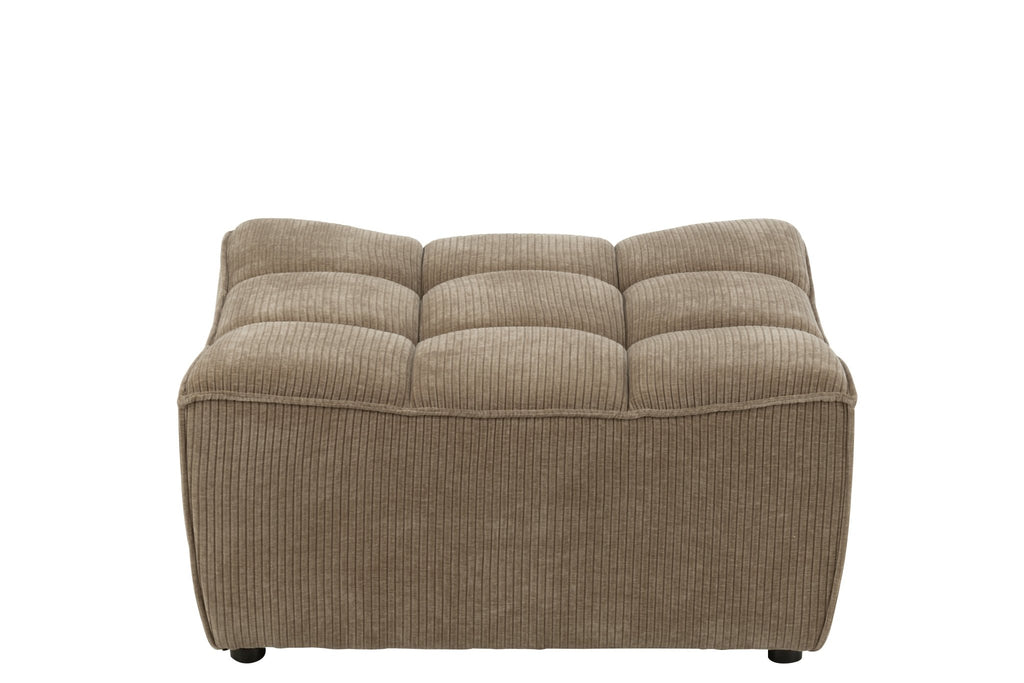Otomana puf MONNO sofa modułowa taupe sztruks 84x92x44 cm J - LINE