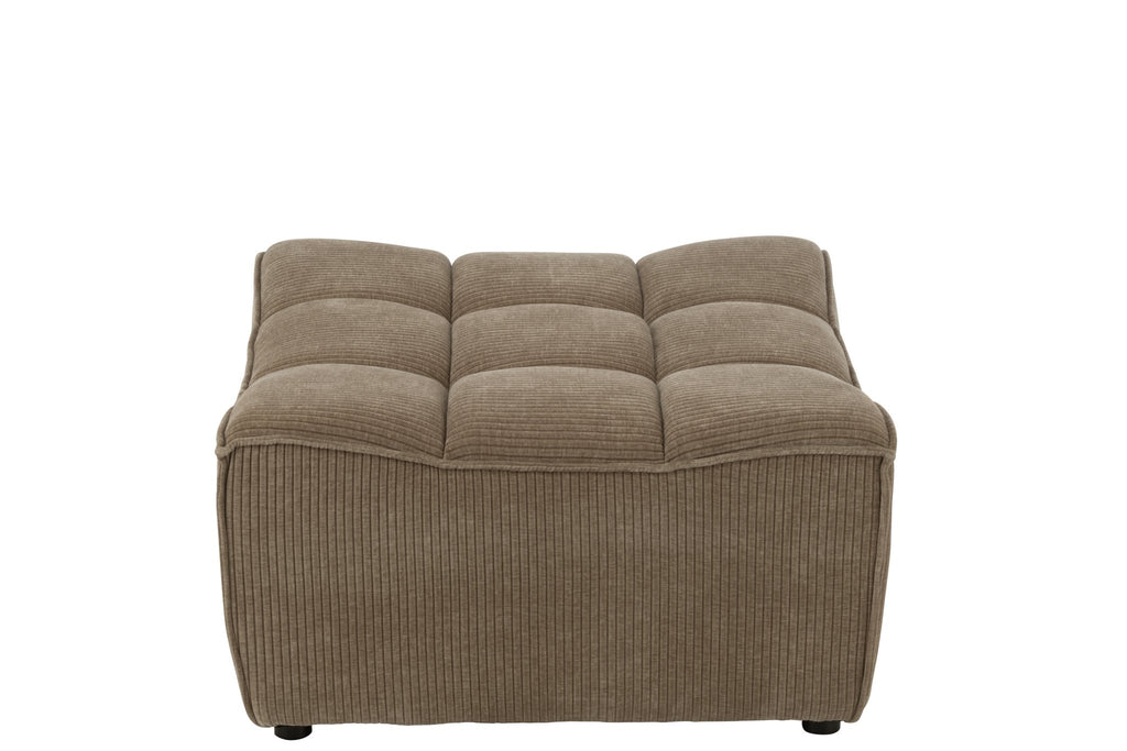 Otomana puf MONNO sofa modułowa taupe sztruks 84x92x44 cm J - LINE