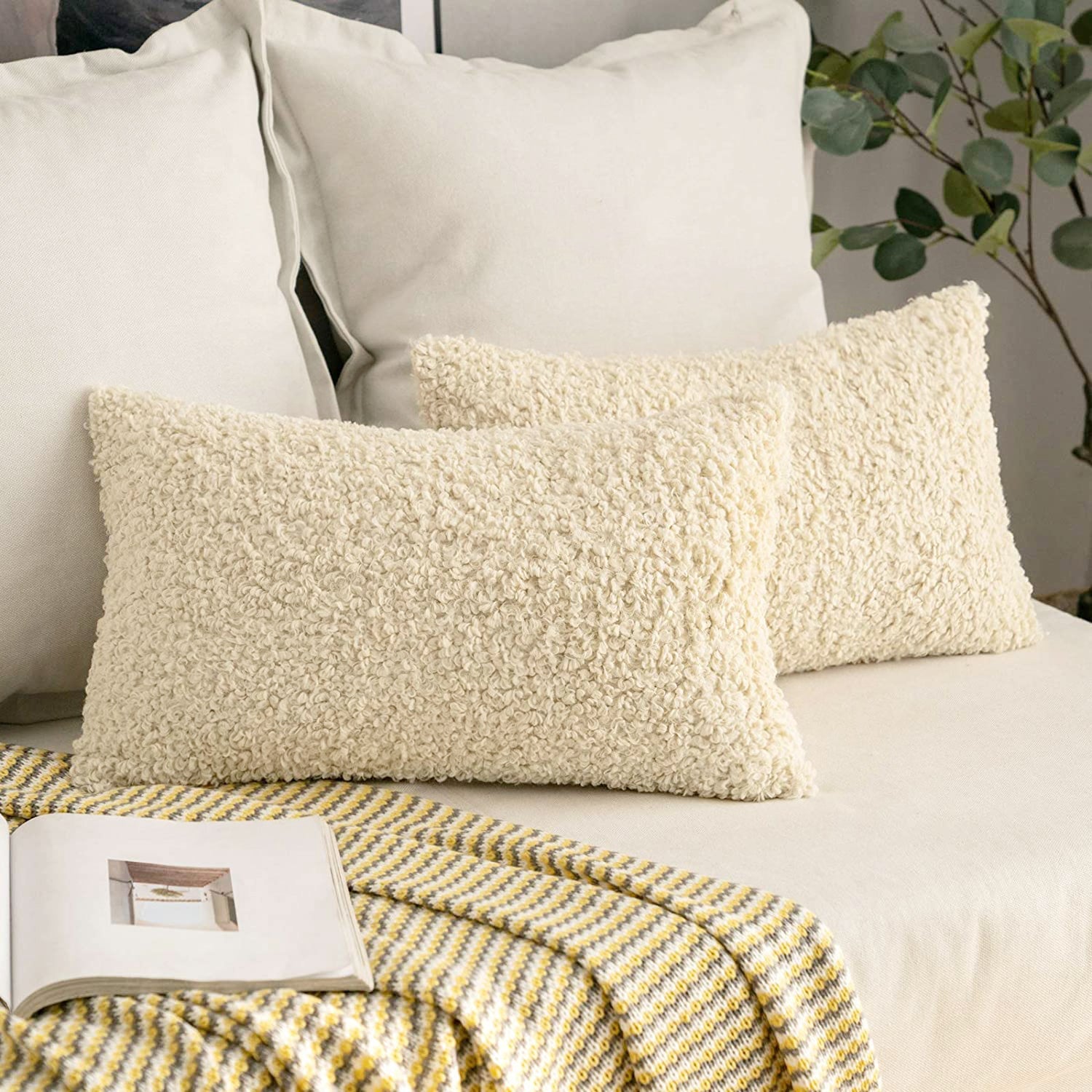 Poduszka Boucle Teddy kremowa THE HOMECEPT 777030 | HOMECEPT