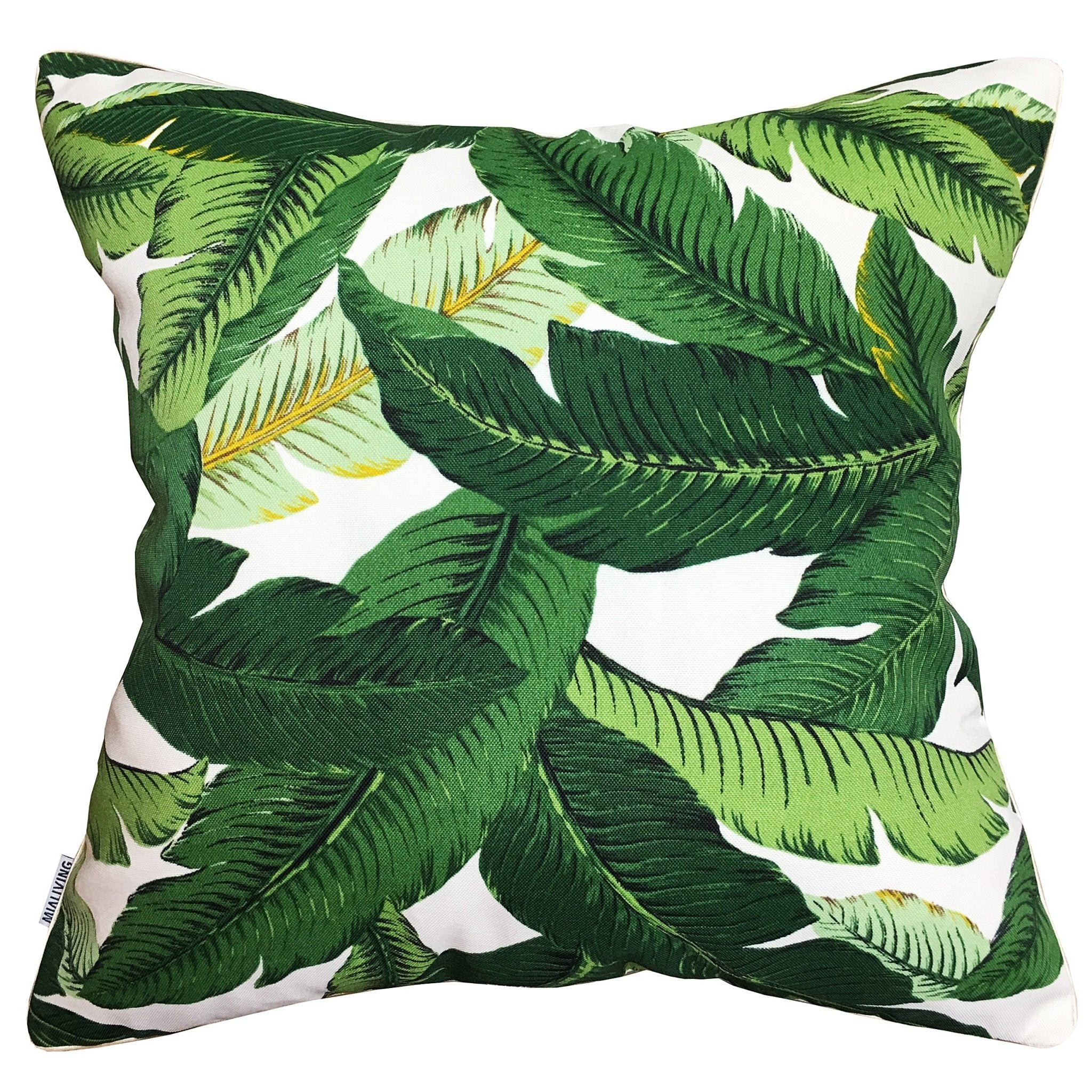 Poduszka dekoracyjna Bahama Green w zielone liście bananowca THE HOMECEPT
