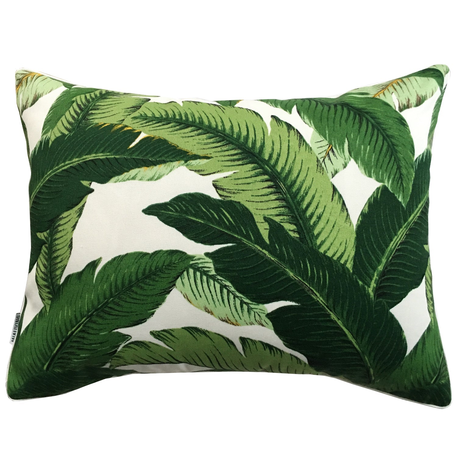Poduszka dekoracyjna Bahama Green w zielone liście bananowca THE HOMECEPT