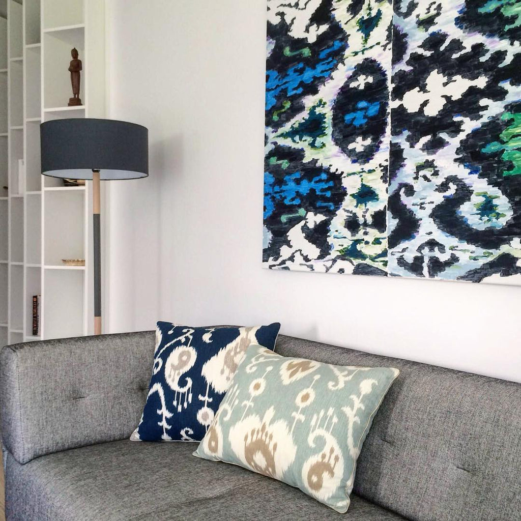 Poduszka dekoracyjna Ikat Mint THE HOMECEPT