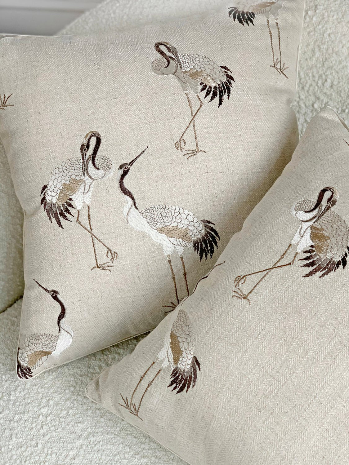 Poduszka Heron haft czaple THE HOMECEPT
