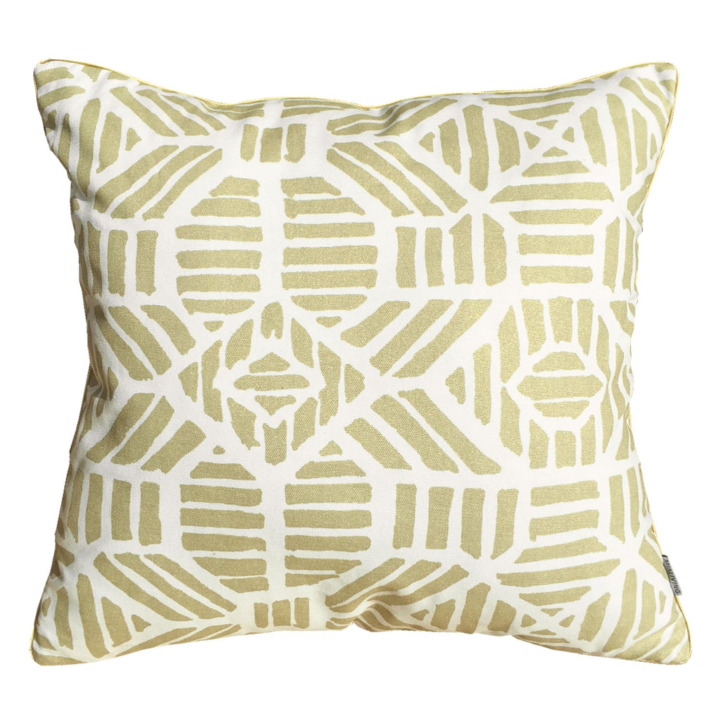 Poduszka Montauk Gold z geometrycznym wzorem THE HOMECEPT