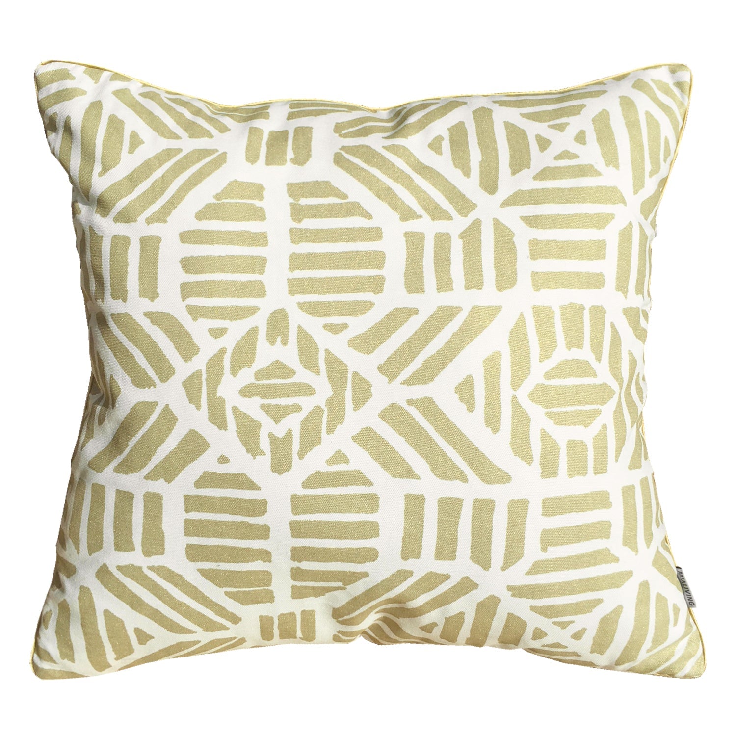 Poduszka Montauk Gold z geometrycznym wzorem THE HOMECEPT