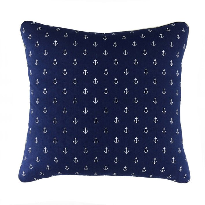 Poduszka Portofino granatowa w kotwice 45x45cm THE HOMECEPT