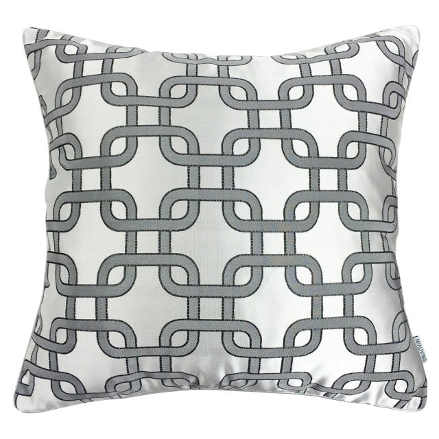 Poduszka Square srebrna 45x45cm THE HOMECEPT