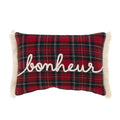 Poduszka świąteczna Bonheur w kratę 30x45 cm J - LINE