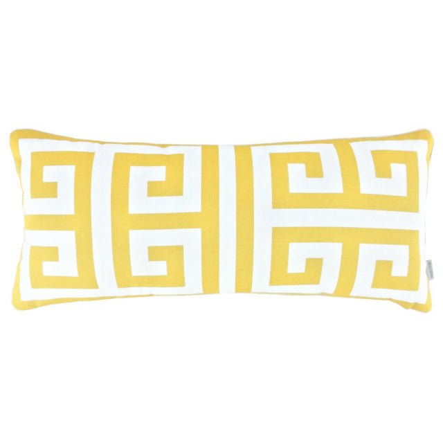 Poduszka ze wzorem greckiego klucza Key Sunny THE HOMECEPT