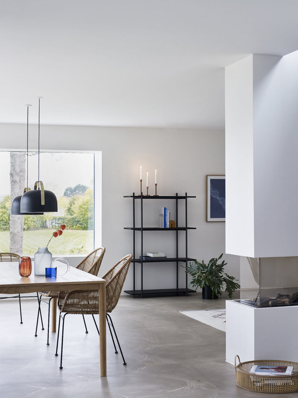 Pojedyncza duża półka Norm czarna 100x39xh150cm Hübsch