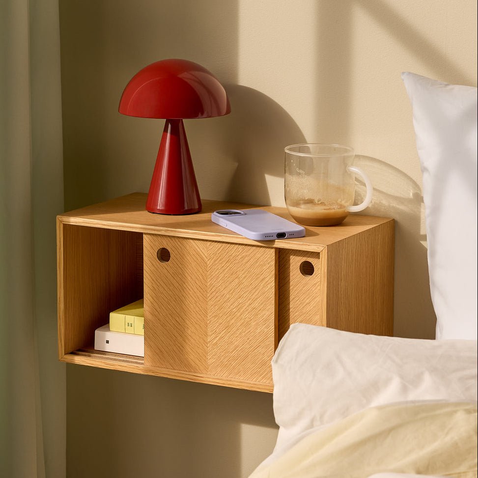 Półka ścienna / szafka nocna Herringbone Natural Hübsch
