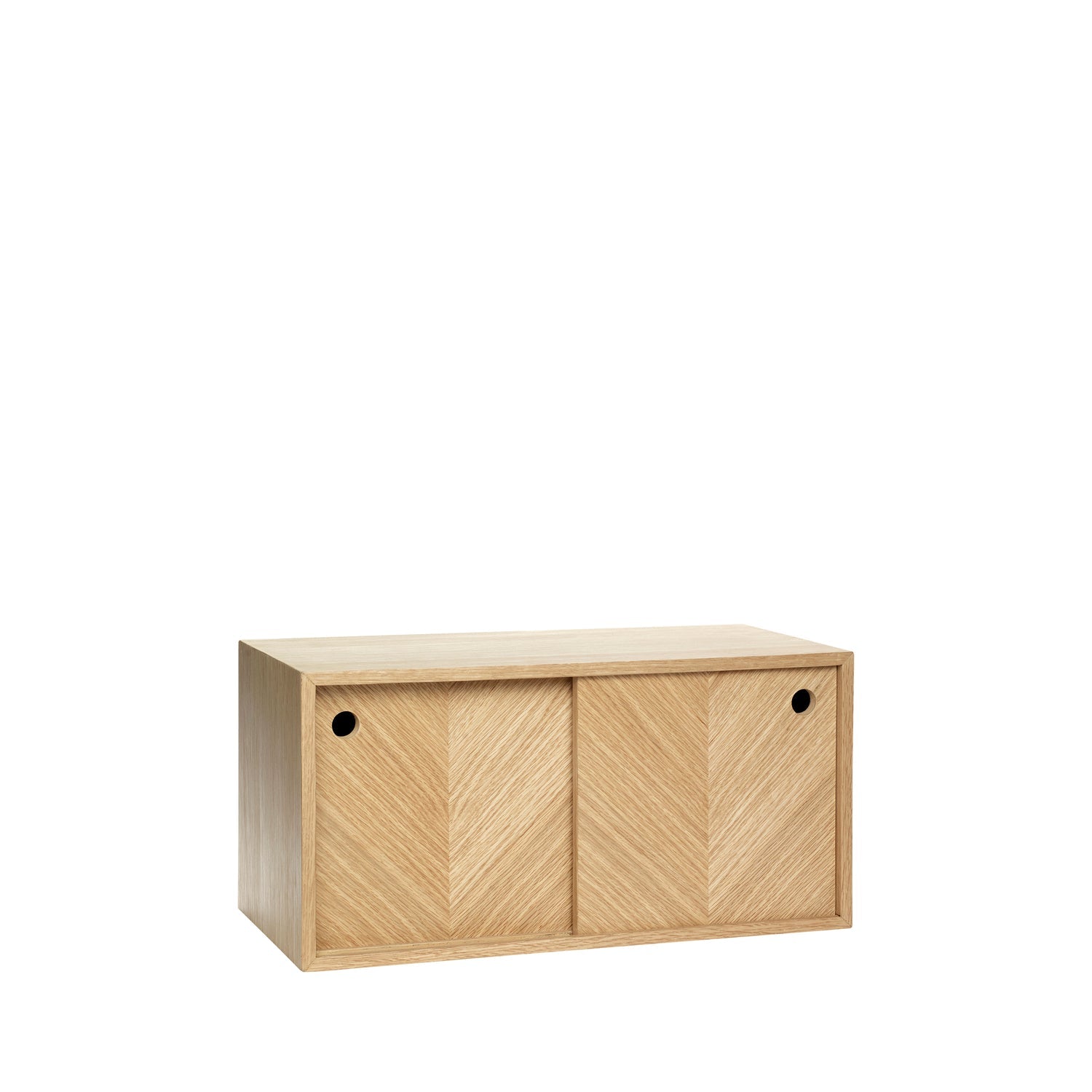 Półka ścienna / szafka nocna Herringbone Natural Hübsch