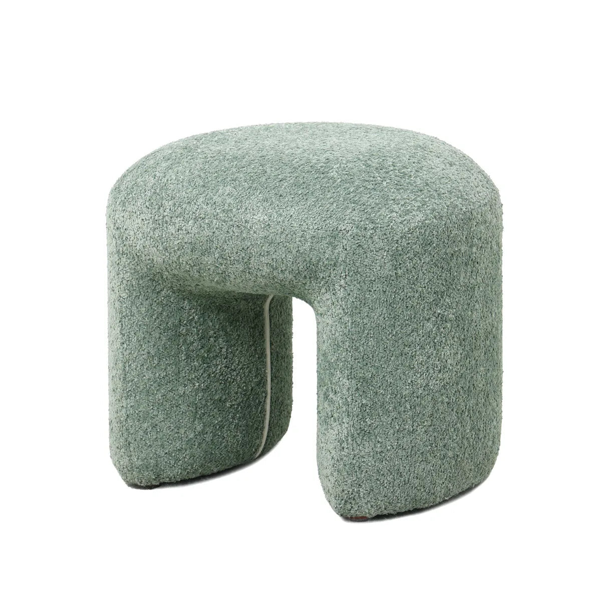Puf boucle Lomos brudny miętowy 46x44x41 cm Zago