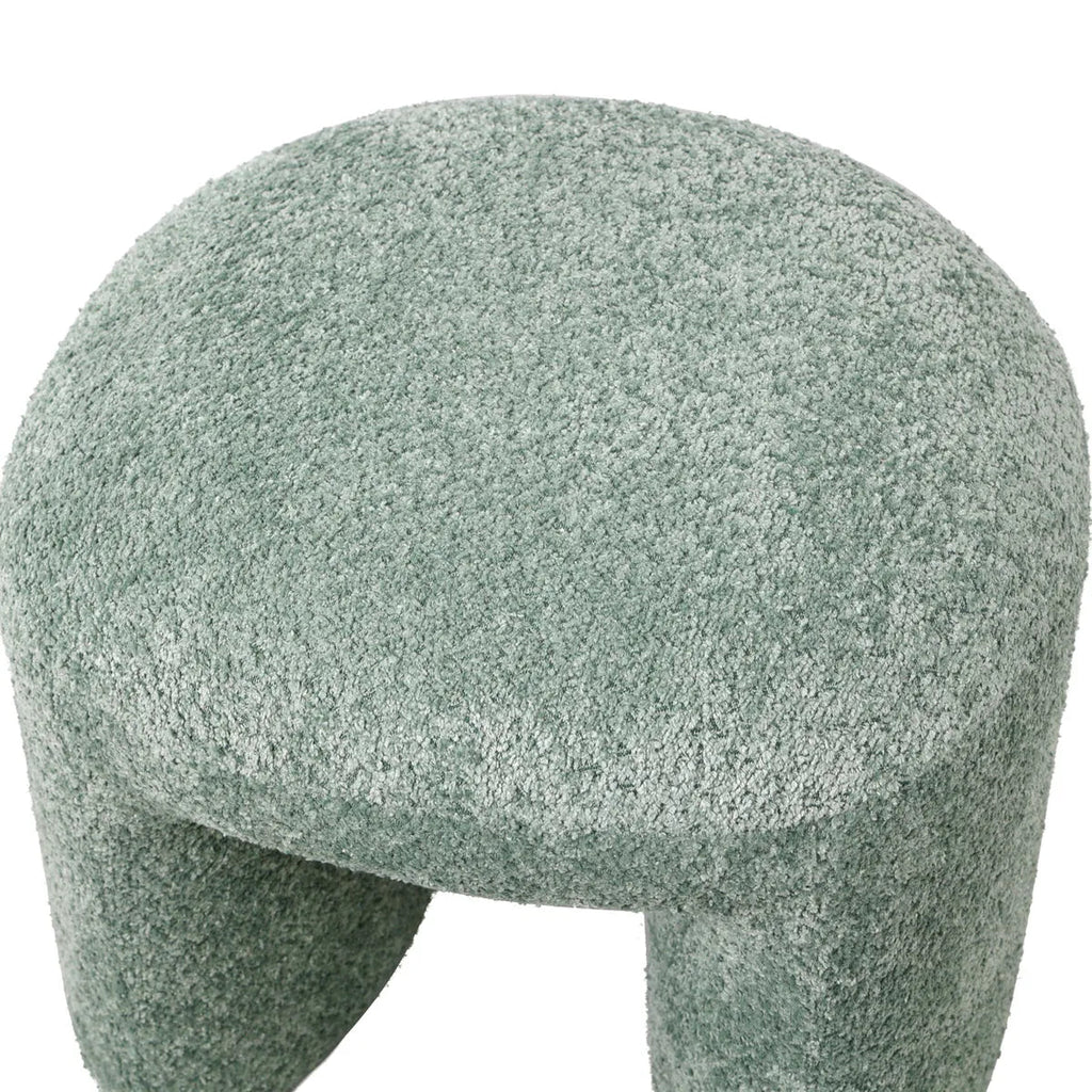 Puf boucle Lomos brudny miętowy 46x44x41 cm Zago