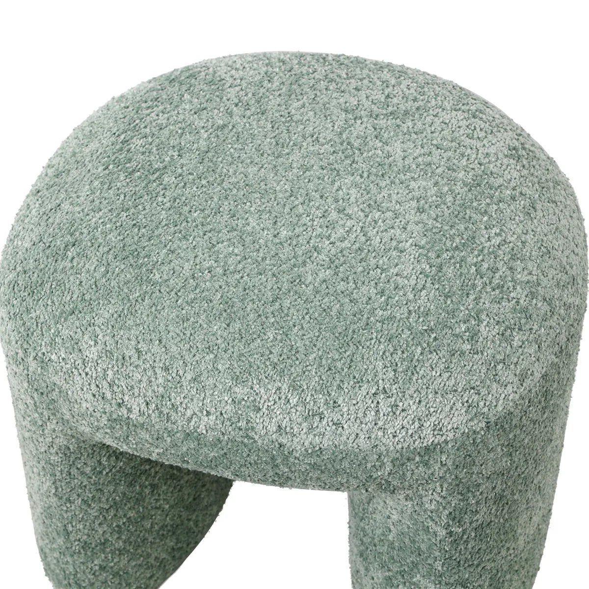 Puf boucle Lomos brudny miętowy 46x44x41 cm Zago