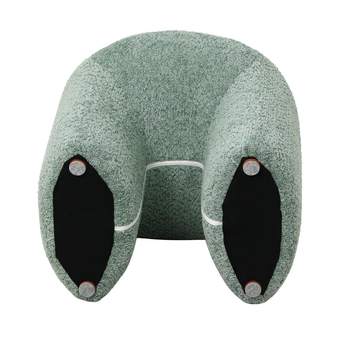 Puf boucle Lomos brudny miętowy 46x44x41 cm Zago