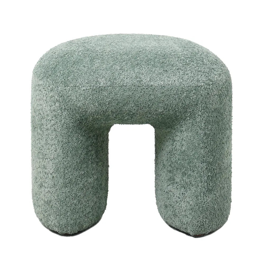 Puf boucle Lomos brudny miętowy 46x44x41 cm Zago