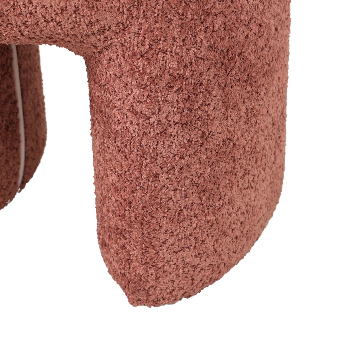 Puf boucle Lomos brudny róż 46x44x41 cm Zago