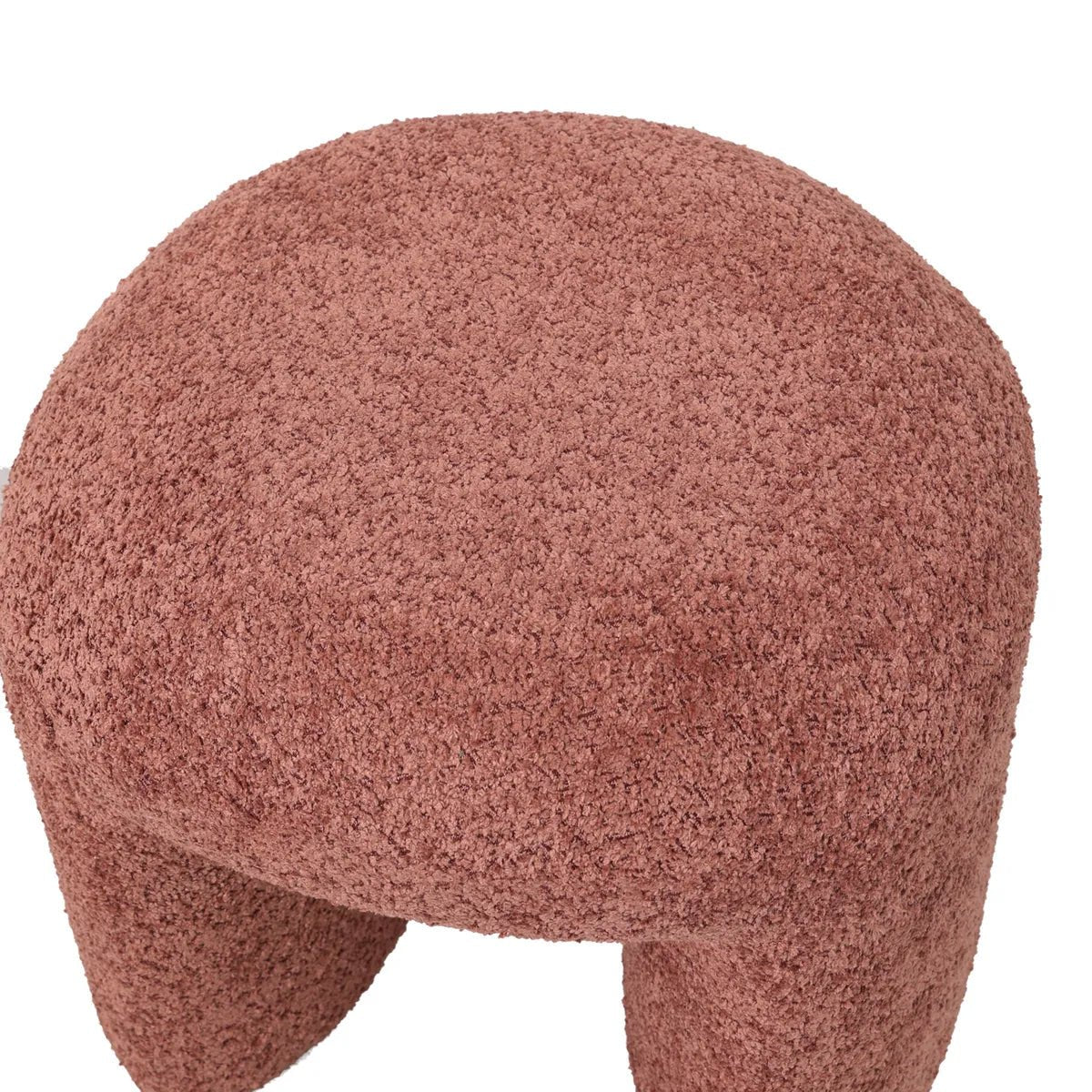 Puf boucle Lomos brudny róż 46x44x41 cm Zago