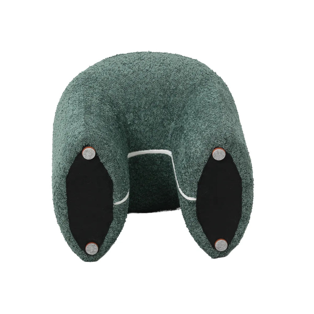 Puf boucle Lomos brudny zielony 46x44x41 cm Zago