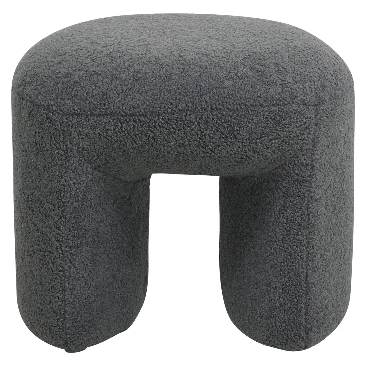 Puf boucle Lomos grafitowy 46x44x41 cm Zago