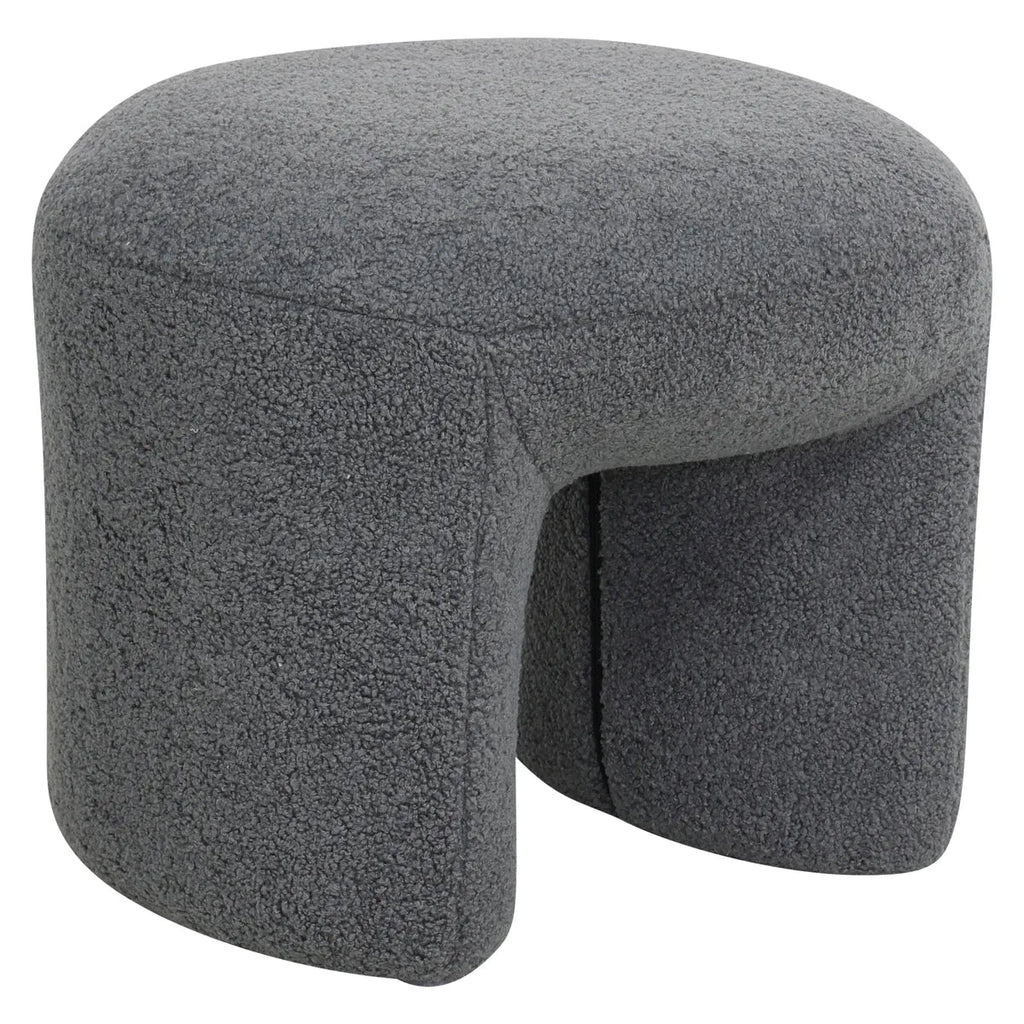 Puf boucle Lomos grafitowy 46x44x41 cm Zago