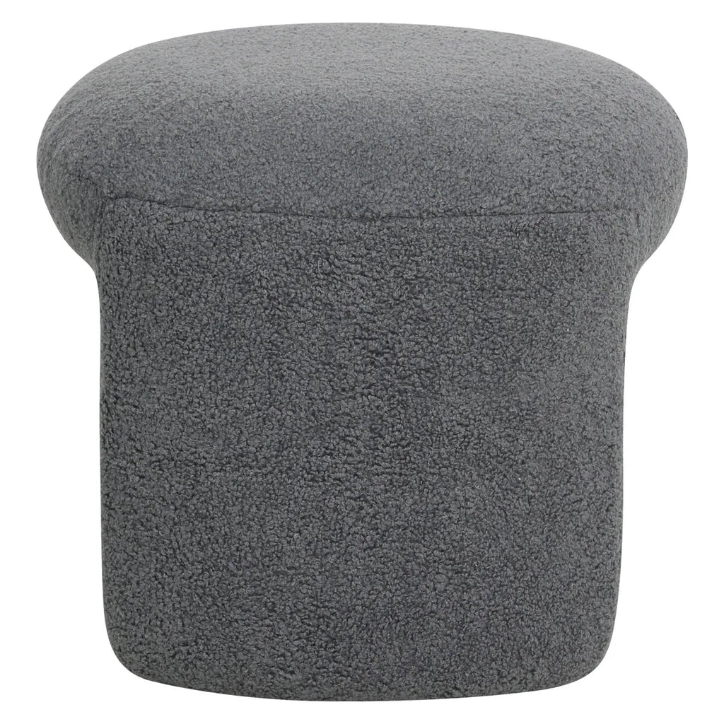 Puf boucle Lomos grafitowy 46x44x41 cm Zago