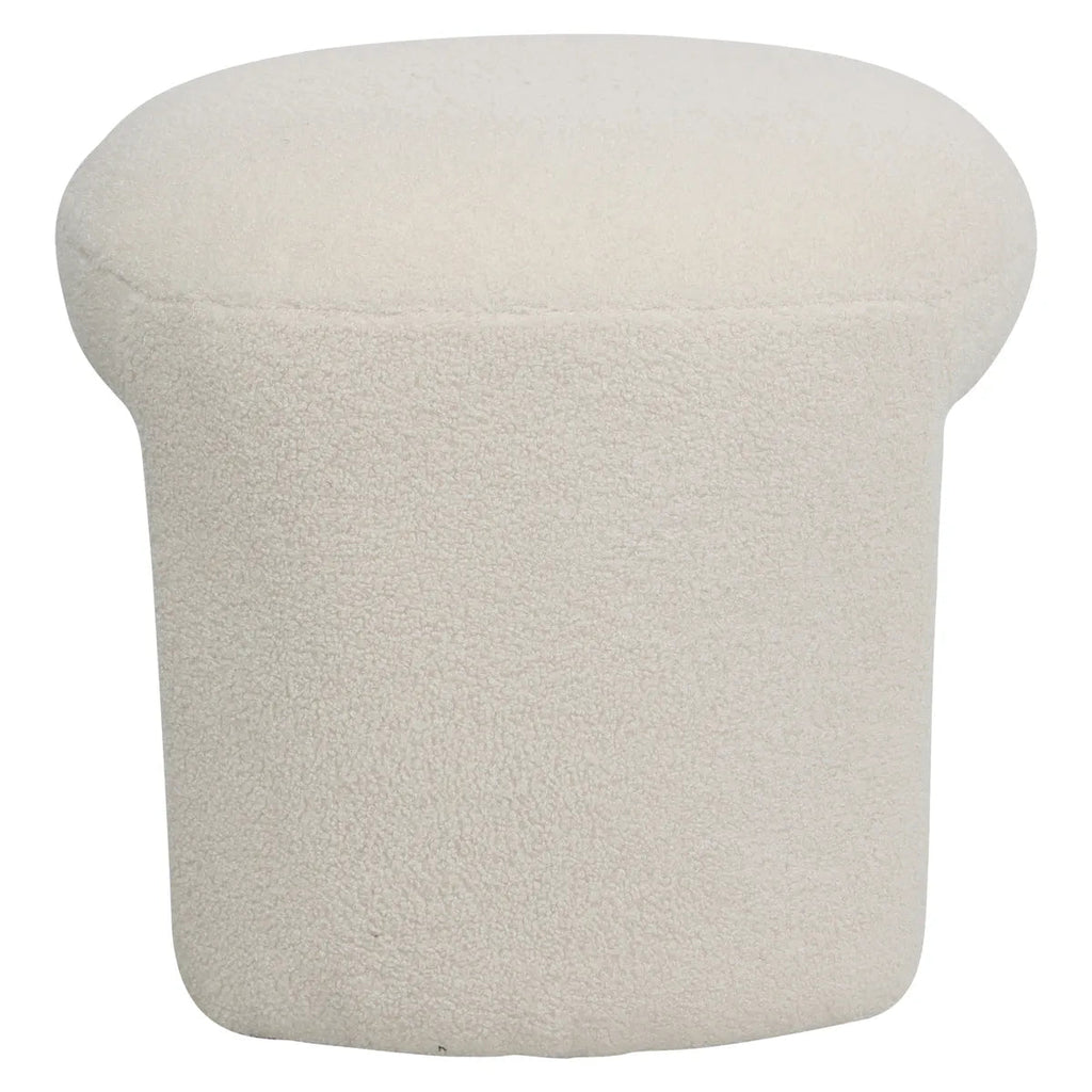 Puf boucle Lomos kremowy 46x44x41 cm Zago