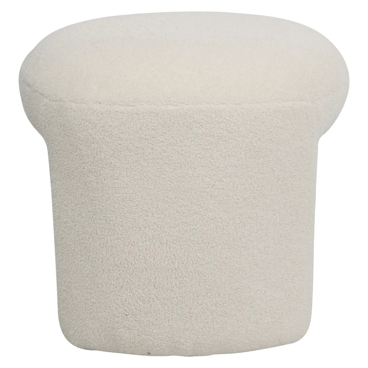 Puf boucle Lomos kremowy 46x44x41 cm Zago