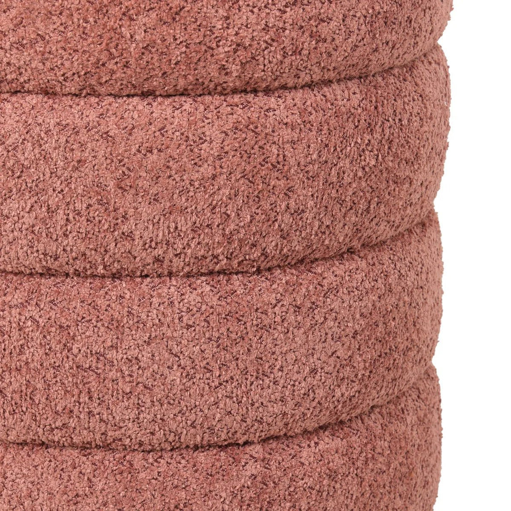 Puf boucle Quatro brudny róż ø42x46 cm Zago