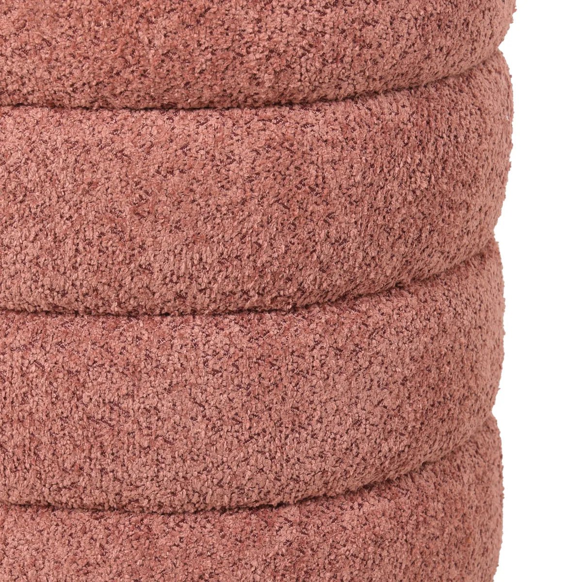 Puf boucle Quatro brudny róż ø42x46 cm Zago