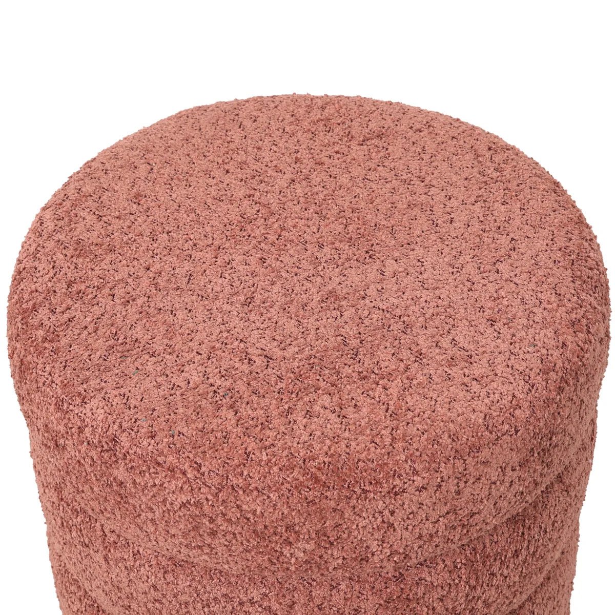 Puf boucle Quatro brudny róż ø42x46 cm Zago