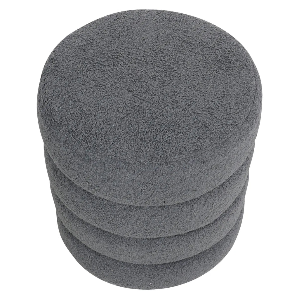 Puf boucle Quatro grafitowy ø42x46 cm Zago