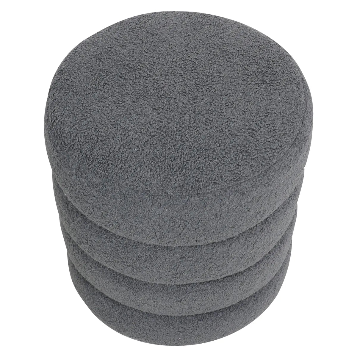 Puf boucle Quatro grafitowy ø42x46 cm Zago