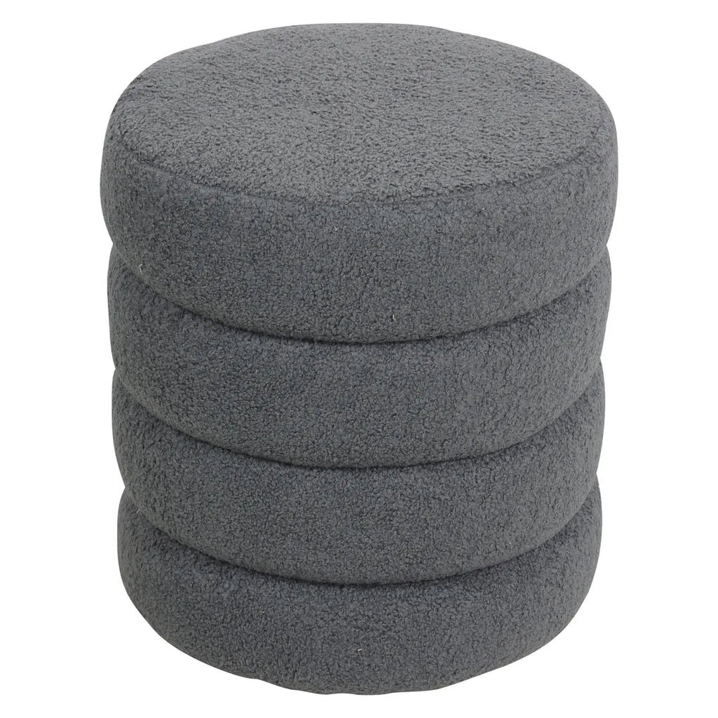 Puf boucle Quatro grafitowy ø42x46 cm Zago