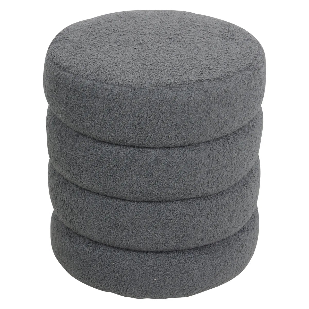 Puf boucle Quatro grafitowy ø42x46 cm Zago