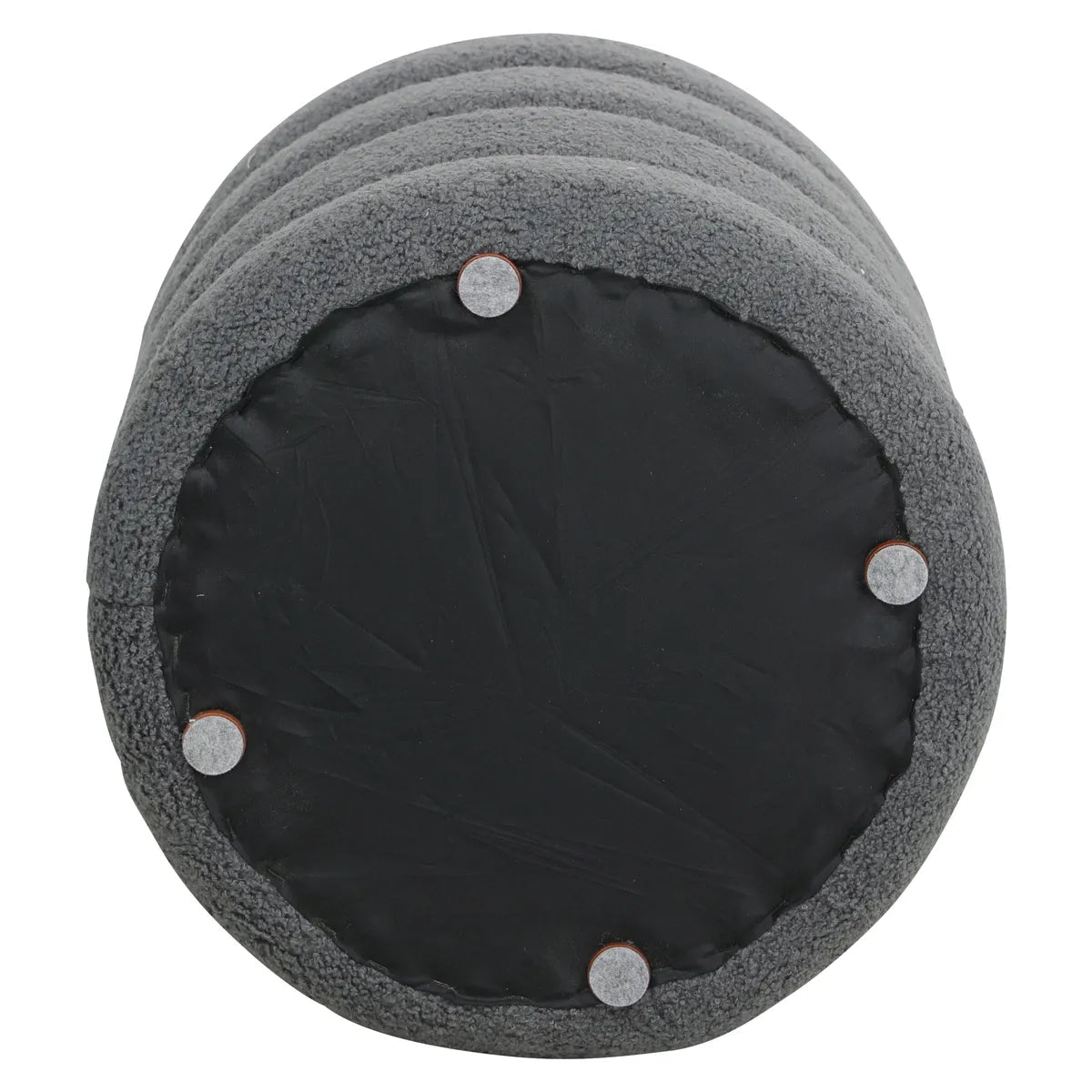 Puf boucle Quatro grafitowy ø42x46 cm Zago